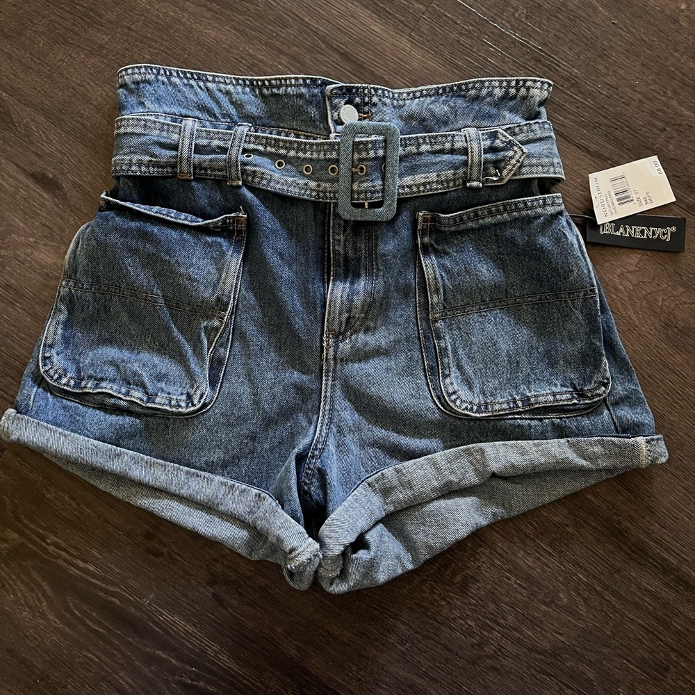 Blank NYC Ultra Hi Rise Denim Shorts